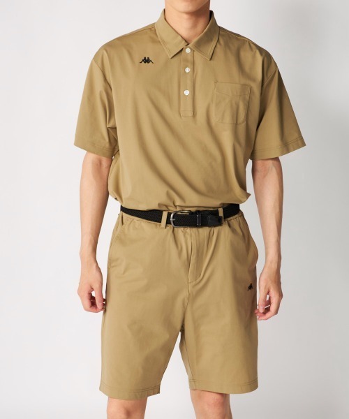 Kappa(カッパ)の「セットアップ 上下2点セット(シャツ/ブラウス・メンズ・ベージュ/ブラック・MEDIUM/X-LARGE/LARGE)」の3枚目の写真