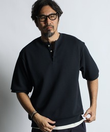 The DUFFER of ST.GEORGE(�U�_�t�@�[�I�u�Z���g�W���[�W)�́uAIR FLEX�vHEAVY KANOKO RELAX FIT HENLEY-NECK TEE �F�Z�b�g�A�b�v�Ή� �@�\�f�ށu�G�A�t���b�N�X�v���̎qT�V���c(T�V���c/�J�b�g�\�[)
