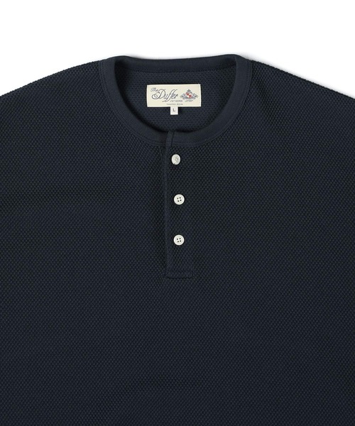 The DUFFER of ST.GEORGE(ザダファーオブセントジョージ)の「「AIR FLEX」HEAVY KANOKO RELAX FIT HENLEY-NECK TEE :セットアップ対応 機能素材「エアフレックス」鹿の子Tシャツ(Tシャツ/カットソー・メンズ・ブラック/ホワイト/ネイビー・X-LARGE/LARGE/MEDIUM/SMALL)」の17枚目の写真