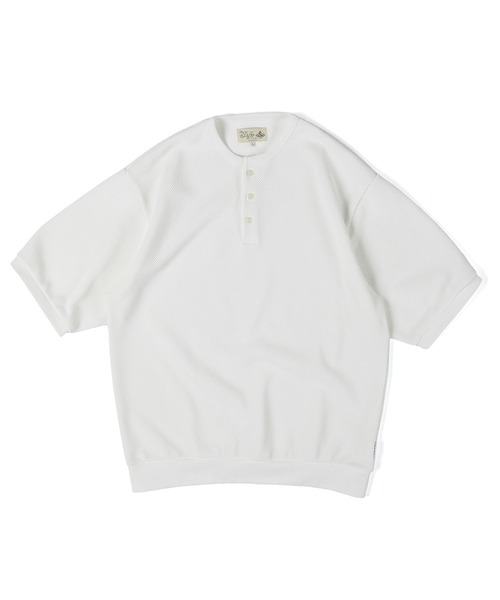 The DUFFER of ST.GEORGE(ザダファーオブセントジョージ)の「「AIR FLEX」HEAVY KANOKO RELAX FIT HENLEY-NECK TEE :セットアップ対応 機能素材「エアフレックス」鹿の子Tシャツ(Tシャツ/カットソー・メンズ・ブラック/ホワイト/ネイビー・X-LARGE/LARGE/MEDIUM/SMALL)」の12枚目の写真