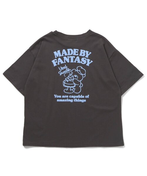 algy（アルジー）の「バックベアイラスト半袖Tシャツ（Tシャツ/カットソー・キッズ・ミント/チャコール/オフホワイト・150/140/130/160）」の8枚目の写真