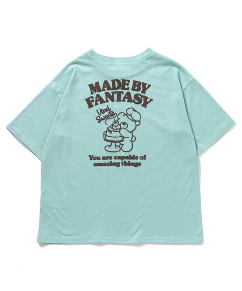 algy（アルジー）の「バックベアイラスト半袖Tシャツ（Tシャツ/カットソー・キッズ・ミント/チャコール/オフホワイト・150/140/130/160）」の9枚目の写真
