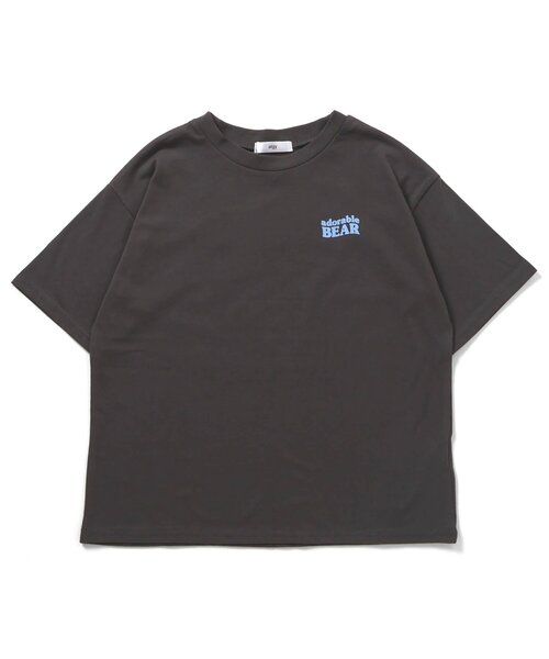 algy（アルジー）の「バックベアイラスト半袖Tシャツ（Tシャツ/カットソー・キッズ・ミント/チャコール/オフホワイト・150/140/130/160）」の10枚目の写真