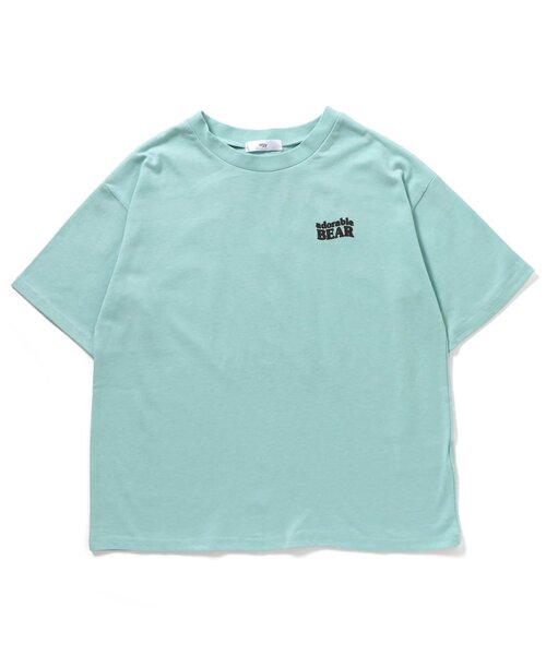 algy（アルジー）の「バックベアイラスト半袖Tシャツ（Tシャツ/カットソー・キッズ・ミント/チャコール/オフホワイト・150/140/130/160）」の11枚目の写真