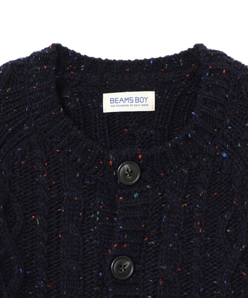 BEAMS BOY(ビームスボーイ)の「カラーネップ アラン カーディガン(ニット/セーター・レディース・レッド/ブラウン/ネイビー・ONE SIZE)」の11枚目の写真