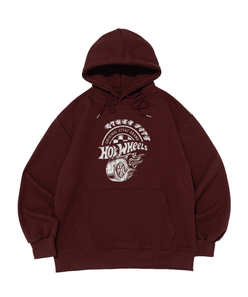 OTHERFITS(アザーフィッツ)の「ファイヤーホイールグラフィックフードパーカー(ワイン)(パーカー・メンズ・その他・SMALL/MEDIUM/LARGE/X-LARGE/S-M/M-L/L-XL/XL-XXL)」の1枚目の写真