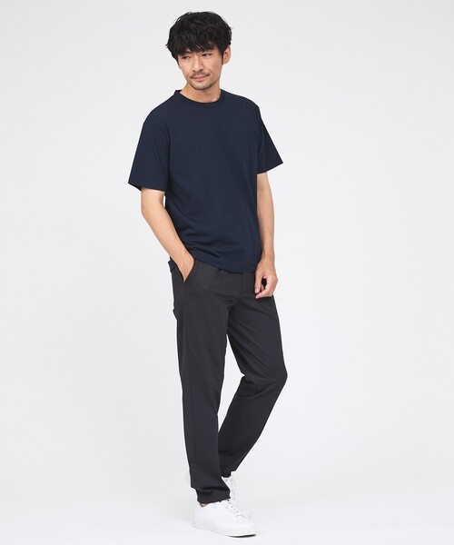 ABAHOUSE GRAY（アバハウスグレイ）の「【SMART CLOSET】シルケット天竺 クルーネック 半袖Tシャツ / 接触冷感 / 遮熱（Tシャツ/カットソー・メンズ・ネイビー/ブラック/ホワイト/グレイッシュベージュ/グリーン・44/46/48/50）」の14枚目の写真