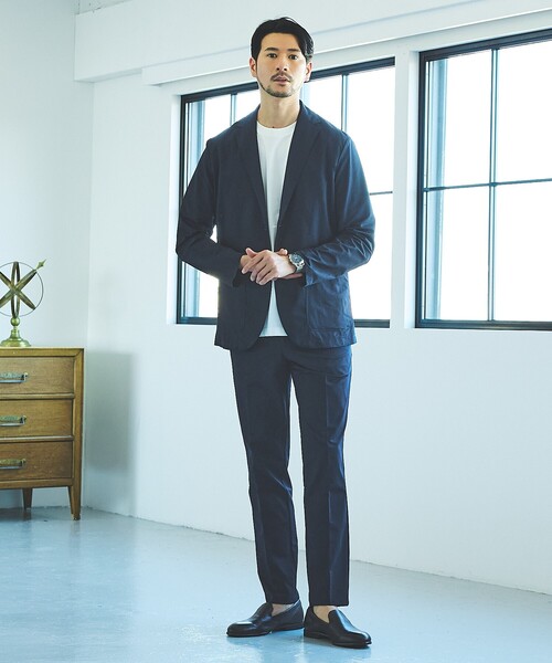 ABAHOUSE GRAY（アバハウスグレイ）の「【SMART CLOSET】シルケット天竺 クルーネック 半袖Tシャツ / 接触冷感 / 遮熱（Tシャツ/カットソー・メンズ・ネイビー/ブラック/ホワイト/グレイッシュベージュ/グリーン・44/46/48/50）」の19枚目の写真