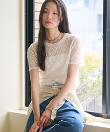 BEAUTY&YOUTH UNITED ARROWS | フラワーレース ショートスリーブ プルオーバー(Tシャツ/カットソー)