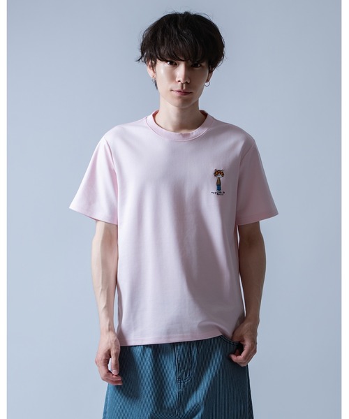 Crownor（クラウノアー）の「丸眼鏡キャットグラフィック 半袖Tシャツ（Tシャツ/カットソー・メンズ・ホワイト/ピンク/ブラック・LARGE/MEDIUM）」の16枚目の写真