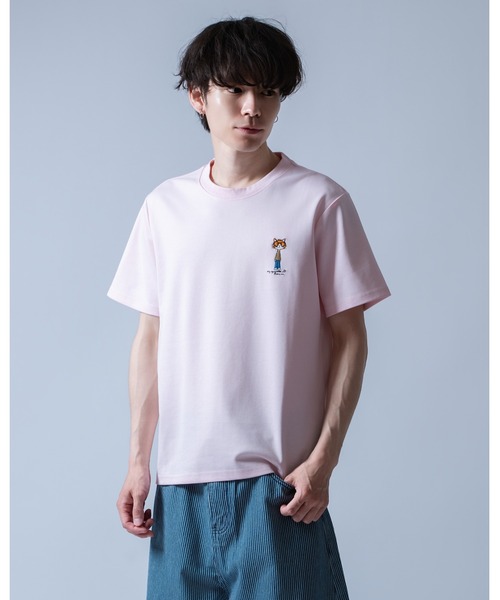 Crownor（クラウノアー）の「丸眼鏡キャットグラフィック 半袖Tシャツ（Tシャツ/カットソー・メンズ・ホワイト/ピンク/ブラック・LARGE/MEDIUM）」の17枚目の写真