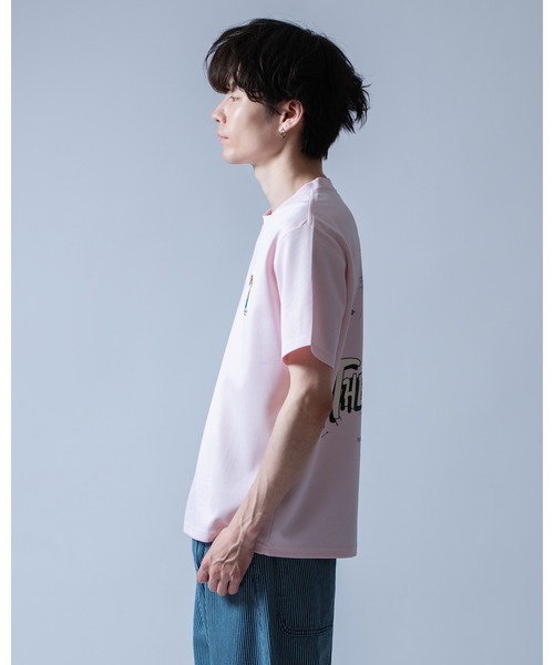 Crownor（クラウノアー）の「丸眼鏡キャットグラフィック 半袖Tシャツ（Tシャツ/カットソー・メンズ・ホワイト/ピンク/ブラック・LARGE/MEDIUM）」の18枚目の写真
