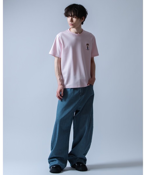 Crownor（クラウノアー）の「丸眼鏡キャットグラフィック 半袖Tシャツ（Tシャツ/カットソー・メンズ・ホワイト/ピンク/ブラック・LARGE/MEDIUM）」の21枚目の写真