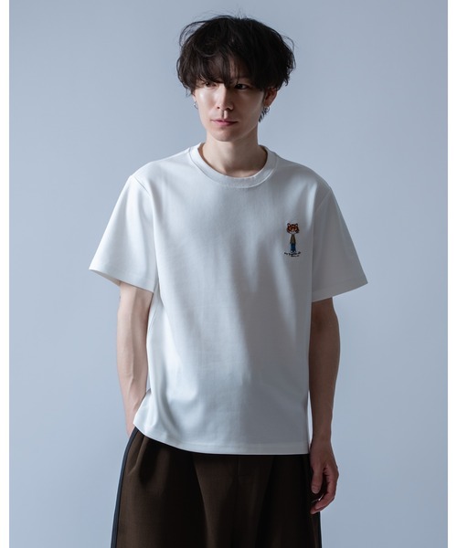 Crownor（クラウノアー）の「丸眼鏡キャットグラフィック 半袖Tシャツ（Tシャツ/カットソー・メンズ・ホワイト/ピンク/ブラック・LARGE/MEDIUM）」の5枚目の写真