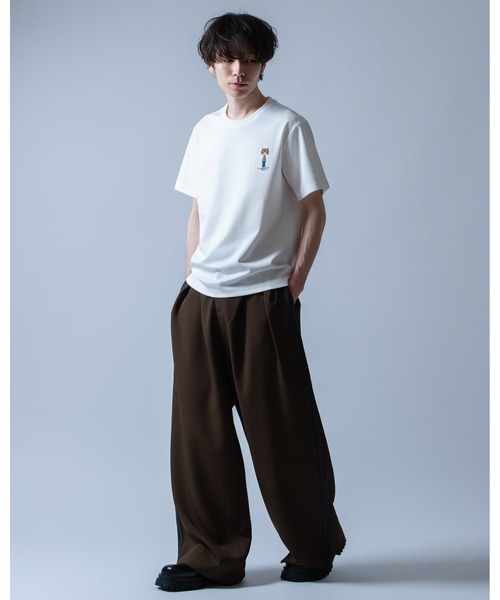 Crownor（クラウノアー）の「丸眼鏡キャットグラフィック 半袖Tシャツ（Tシャツ/カットソー・メンズ・ホワイト/ピンク/ブラック・LARGE/MEDIUM）」の9枚目の写真