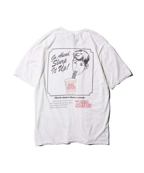 THRIFTY LOOK（スリフティールック）の「【THRIFTY LOOK】CUP NOODLE TEE TL25F05100（Tシャツ/カットソー・メンズ・ホワイト系1/ブラック/ホワイト・L/M/XL）」の2枚目の写真
