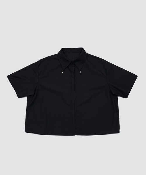 SOEMIN(ソミン)の「Purl short sleeve shirt/襟パール付き半袖シャツ(シャツ/ブラウス・レディース・ホワイト/ブラック/サックスブルー・FREE)」の16枚目の写真
