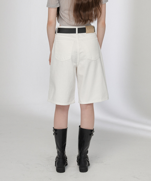 BUTTON UP(ボタンアップ)の「クラシックコットンショートパンツ(2カラー)(その他パンツ・レディース・ブラック/アイボリー・SMALL/MEDIUM/LARGE)」の7枚目の写真