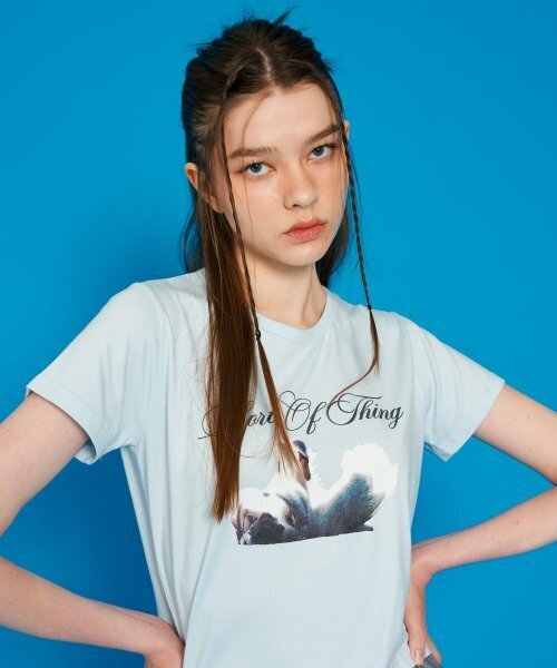 FANCY CLUB（ファンシークラブ）の「[NF] シグナススタンダードTシャツ (ライトブルー)_F23QB493（Tシャツ/カットソー・レディース・その他・ONE）」の2枚目の写真