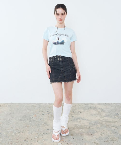 FANCY CLUB（ファンシークラブ）の「[NF] シグナススタンダードTシャツ (ライトブルー)_F23QB493（Tシャツ/カットソー・レディース・その他・ONE）」の4枚目の写真