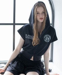 clear | 【U.S. POLO ASSN.】clear 別注 フレンチスリーブ裏毛パーカー(パーカー)