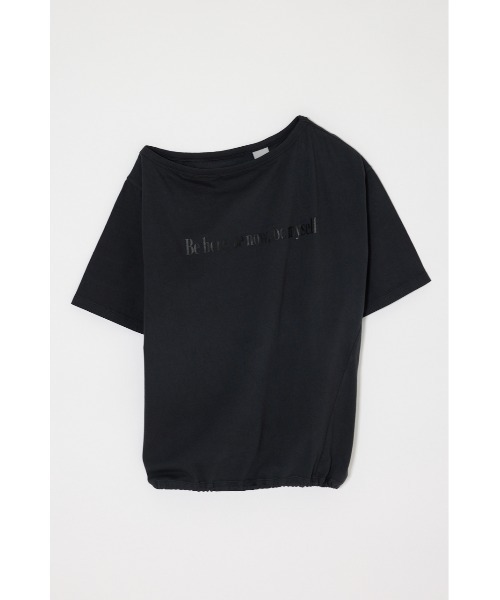 MOUSSY(マウジー)の「ONE SHOULDER PIGMENT Tシャツ(Tシャツ/カットソー・レディース・ピンク/オフホワイト/ネイビー/ライトブラック・FREE)」の10枚目の写真