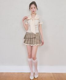 MAJESTIC LEGON | 裾フリルプリーツミニスカパン(スカート)