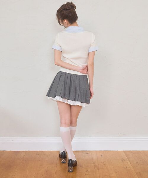 MAJESTIC LEGON(マジェスティックレゴン)の「裾フリルプリーツミニスカパン(スカート・レディース・ベージュ系その他2・MEDIUM)」の9枚目の写真
