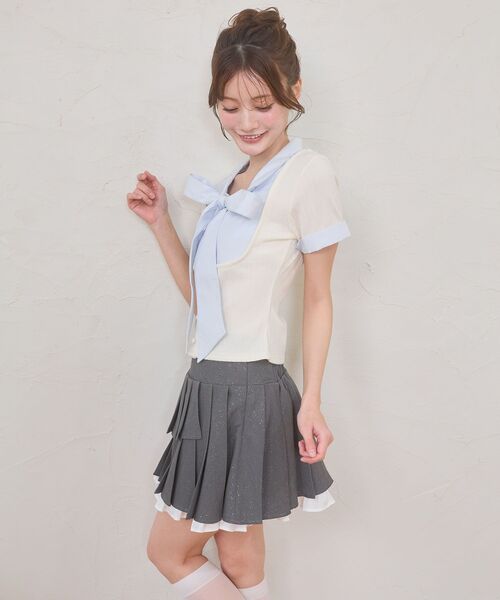 MAJESTIC LEGON(マジェスティックレゴン)の「裾フリルプリーツミニスカパン(スカート・レディース・ベージュ系その他2・MEDIUM)」の12枚目の写真