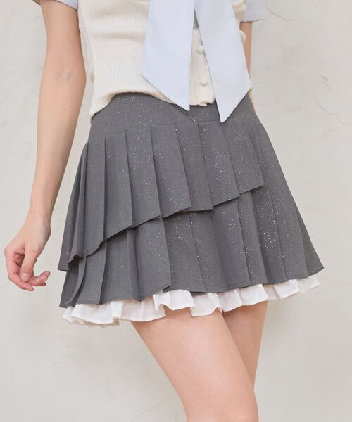 MAJESTIC LEGON(マジェスティックレゴン)の「裾フリルプリーツミニスカパン(スカート・レディース・ベージュ系その他2・MEDIUM)」の15枚目の写真