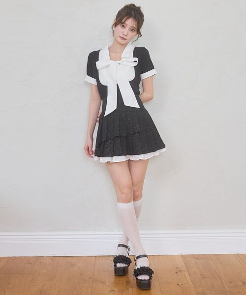 MAJESTIC LEGON(マジェスティックレゴン)の「裾フリルプリーツミニスカパン(スカート・レディース・ベージュ系その他2・MEDIUM)」の18枚目の写真