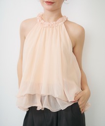 シアーホルターネックトップス / sheer halter-neck top