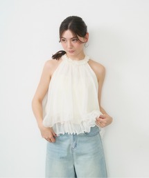 Lunea | シアーホルターネックトップス / sheer halter-neck top(シャツ/ブラウス)
