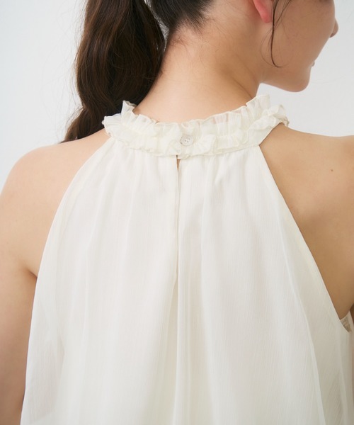 Lunea（ルネア）の「シアーホルターネックトップス / sheer halter-neck top（シャツ/ブラウス・レディース・ピンク/ブルー/アイボリー・FREE）」の14枚目の写真