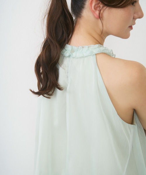 Lunea（ルネア）の「シアーホルターネックトップス / sheer halter-neck top（シャツ/ブラウス・レディース・ピンク/ブルー/アイボリー・FREE）」の22枚目の写真