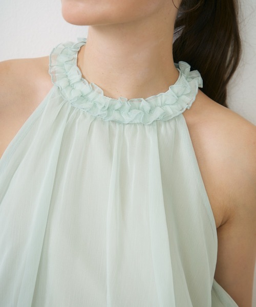 Lunea（ルネア）の「シアーホルターネックトップス / sheer halter-neck top（シャツ/ブラウス・レディース・ピンク/ブルー/アイボリー・FREE）」の21枚目の写真