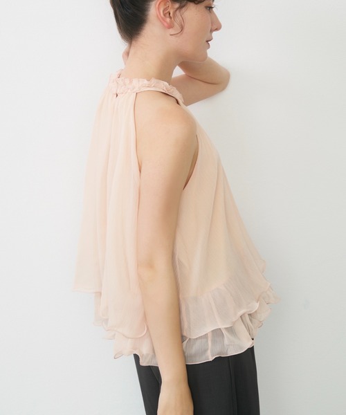 Lunea（ルネア）の「シアーホルターネックトップス / sheer halter-neck top（シャツ/ブラウス・レディース・ピンク/ブルー/アイボリー・FREE）」の18枚目の写真