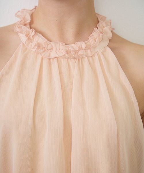 Lunea（ルネア）の「シアーホルターネックトップス / sheer halter-neck top（シャツ/ブラウス・レディース・ピンク/ブルー/アイボリー・FREE）」の5枚目の写真