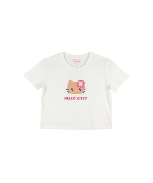 LOCALMOTION HAWAII(ローカルモーション ハワイ)の「KITTY クロップドTシャツ 日焼けドット-フェイス(Tシャツ/カットソー・レディース・ホワイト・MEDIUM)」の8枚目の写真