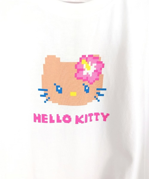 LOCALMOTION HAWAII(ローカルモーション ハワイ)の「KITTY クロップドTシャツ 日焼けドット-フェイス(Tシャツ/カットソー・レディース・ホワイト・MEDIUM)」の9枚目の写真
