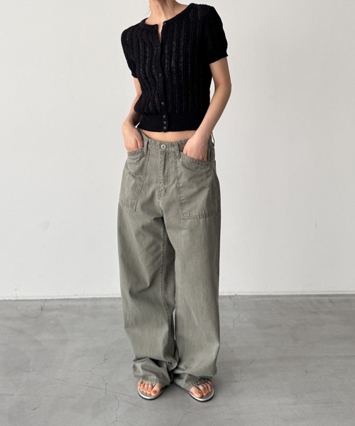CANAL JEAN(キャナルジーン)の「El mar ワイドリブ半袖ニットカーデ(カーディガン/ボレロ・レディース・ネイビー/ブラック/モカ/アイボリー・ONE SIZE)」の10枚目の写真
