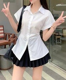 【Chiina】ヴィンテージライク半袖シャツ