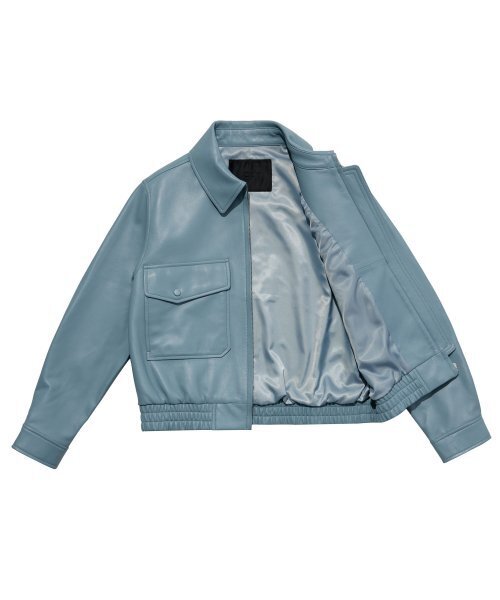LEFTSEOUL（レフトソウル）の「ラムスキンポケットジャケット[スカイ]（ライダースジャケット・レディース・その他・SMALL/MEDIUM）」の7枚目の写真