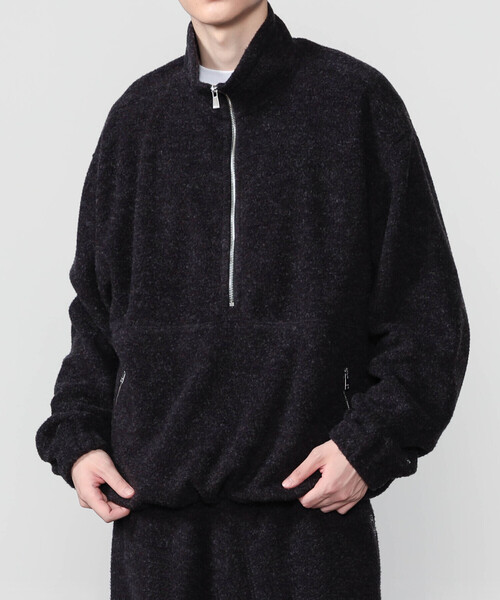 ORCIVAL(オーシバル)の「ORCIVAL | ブラッシュドフリース スタンドカラージッププルオーバー MEN(その他トップス・メンズ・オートミール/チャコール/ブルー・5/4)」の10枚目の写真