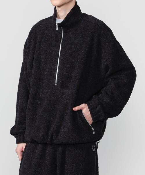 ORCIVAL(オーシバル)の「ORCIVAL | ブラッシュドフリース スタンドカラージッププルオーバー MEN(その他トップス・メンズ・オートミール/チャコール/ブルー・5/4)」の9枚目の写真