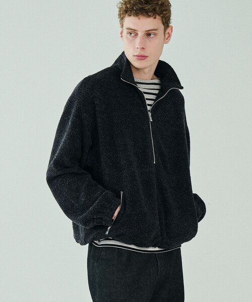 ORCIVAL(オーシバル)の「ORCIVAL | ブラッシュドフリース スタンドカラージッププルオーバー MEN(その他トップス・メンズ・オートミール/チャコール/ブルー・5/4)」の7枚目の写真