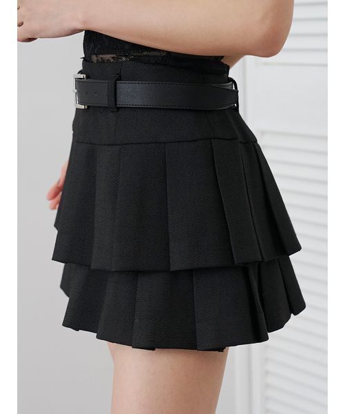 SNIDEL(スナイデル)の「ベルトセットティアードスカショーパン(その他パンツ・レディース・ベージュ/ブラウン/ブラック・0/1)」の11枚目の写真
