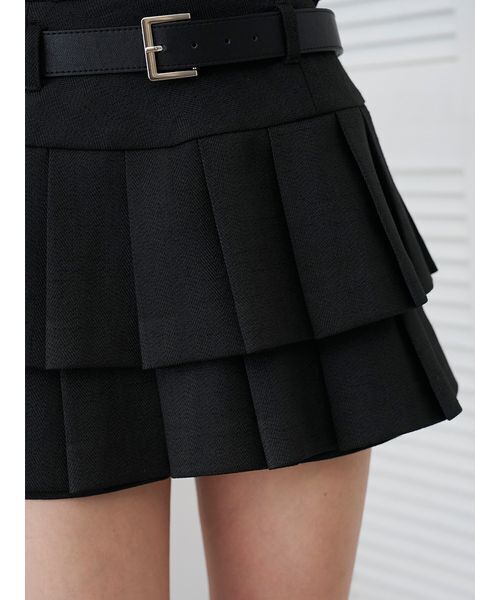 SNIDEL(スナイデル)の「ベルトセットティアードスカショーパン(その他パンツ・レディース・ベージュ/ブラウン/ブラック・0/1)」の12枚目の写真