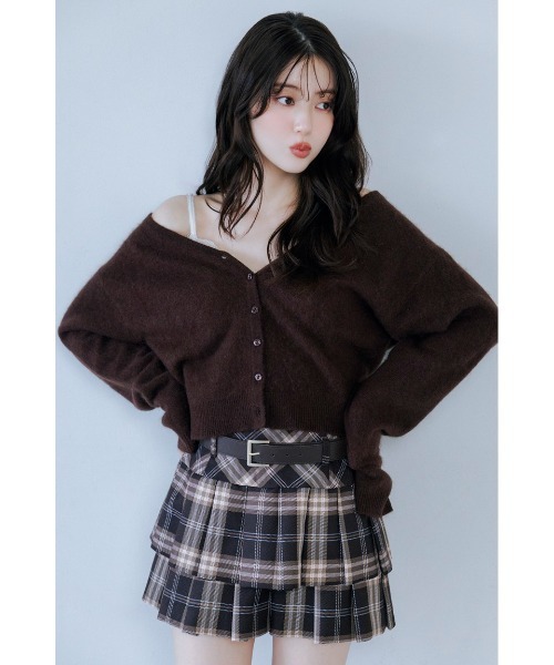 SNIDEL(スナイデル)の「ベルトセットティアードスカショーパン(その他パンツ・レディース・ベージュ/ブラウン/ブラック・0/1)」の1枚目の写真
