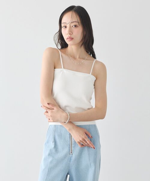 earth music&ecology(アースミュージックアンドエコロジー)の「カップ付シームレスキャミソール(キャミソール・レディース・ブラック/オフホワイト/グレー系その他2・FREE)」の13枚目の写真